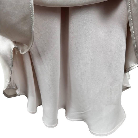 Zara champagne mini slip dress, Med, low back with tie back detail, silky Party - Picture 4 of 9